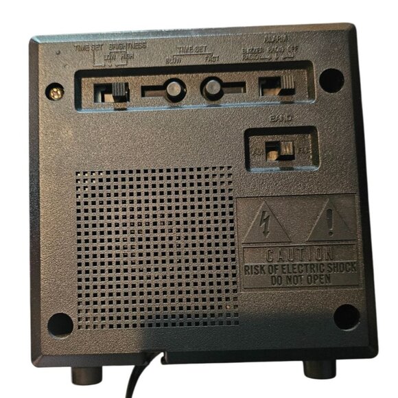 Panasonic Model RC-58 Fluorescent Clock Radio Dial Cube Mirror Front Vtg Black - Picture 6 of 9